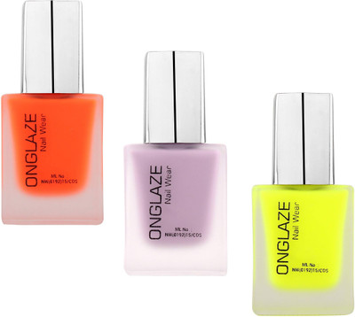 

Onglaze Nail Wear Pack Of 3 (LightMauve+NeonOrange+Neon) ONC505152M(Pack of 3)