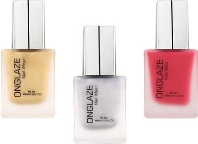 Onglaze Nail Wear Pack Of 3 (Pink+Golden+Silver) ONC252627M(Pack of 3)