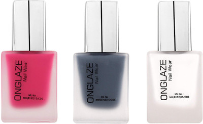 

Onglaze Nail Wear Pack Of 3 ( Pink+White+Grey) ONC19120M(Pack of 3)