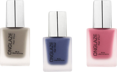 

Onglaze Nail Wear Pack Of 3 (Brown+Blue+Dull Pink) ONC39340M(Pack of 3)