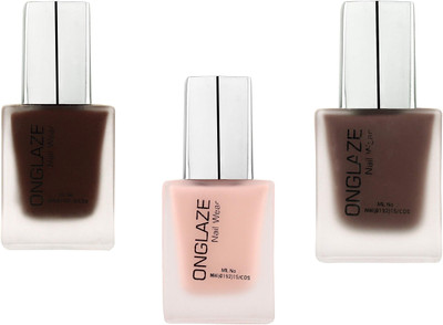 

Onglaze Nail Wear Pack Of 3 (Barely+Dark Maroon+Dark Coffee) ONC454647M(Pack of 3)