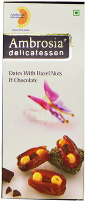 

AMBROSIA DELICATESSEN Dates with Hazel Nuts & Chocolate Dates(100 g, Box)