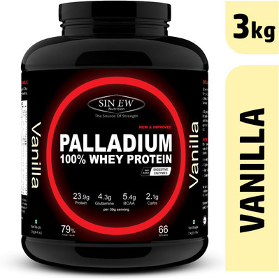 

Sinew Nutrition Palladium Whey Protein with Digestive Enzymes (3 kg, Vanilla) Whey Protein(3 kg, Vanilla)
