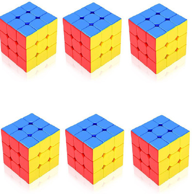 

Something4u 6 pcs Stickerless Rubik's Cube Speed Cube Magic Cube - Super Smooth Cube(6 Pieces)