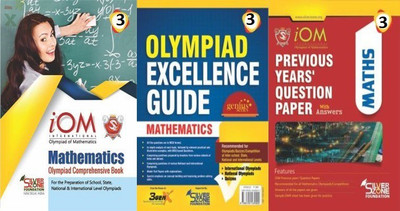 Silver Zone Olympiad Books Mathematics IOM Comprihenshive Book + Guide Book + Previous Year Question Papers Class 3 (3Books Set)(Paperback, Olympiad)