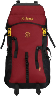 

Hi-Speed Red Mountain Rucksack/Hiking/Trekking/Camping Bag/Backpack with Rain Cover Rucksack - 60(Red)