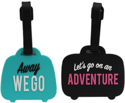 

Shoppernation Luggage Tag Away on Adventure - Pack of 2 (CLNT28) - Bag Travel Tags Luggage Tag(Multicolor)