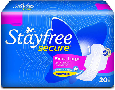 

Stayfree Secure Cottony Sanitary Napkins with Wings Sanitary Pad(Pack of 3)