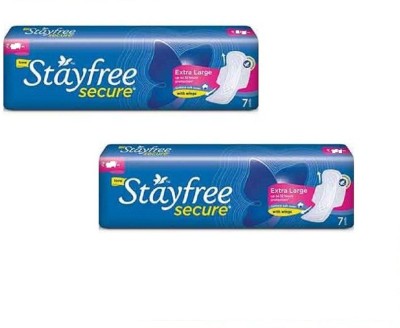 

Stayfree Secure Dry Cover with Wings Sanitary Pad(Pack of 2)