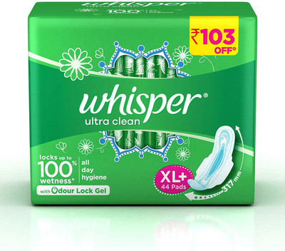 

Whisper Ultra clean large wings sanitary pad Sanitary Pad