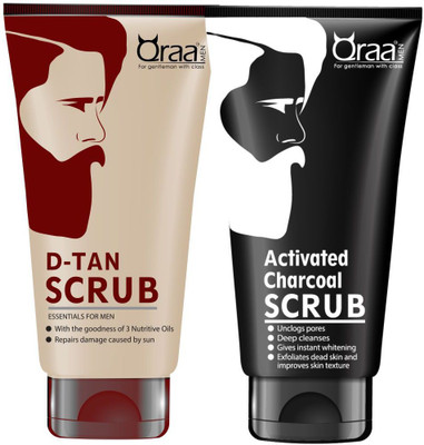 

Qraa D-TAN SCRUB FOR MEN 100GM + ACTIVATED CHARCOAL SCRUB 100GM Scrub(200 g)