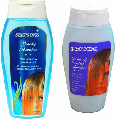 

Simpsons Shampoo with Beauty Gel lenolin shampoo ( 250 ML x 2)(500 ml)