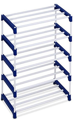 Ebee Metal Shoe Stand(Blue, 5 Shelves)