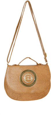 

Quickk Women Casual Brown Leatherette Sling Bag