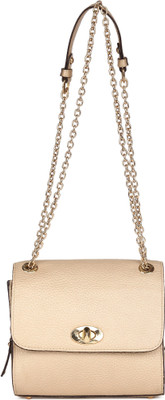 

Da Milano Women Casual Gold Leatherette Sling Bag