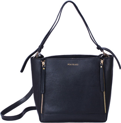 

MAYRAKI Women Casual, Formal Black Genuine Leather Satchel