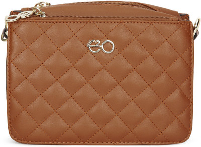 

E2O Women Casual Tan PU Sling Bag