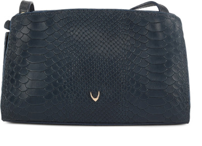 

Hidesign Women Casual Blue Genuine Leather Sling Bag