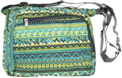 

Bagaholics Girls Casual Green Cotton Sling Bag