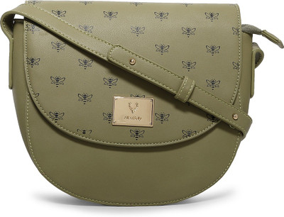 

Allen Solly Women Casual Green PU Sling Bag