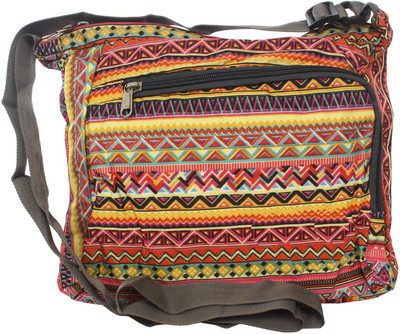 Bagaholics Girls Casual Gold Cotton Sling Bag