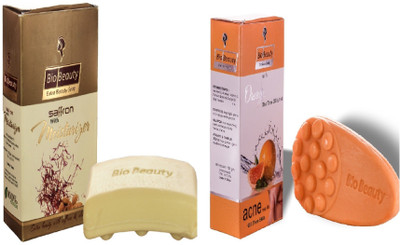 

BioBeauty saffron & orange soap como pack(200 g, Pack of 2)
