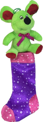 

My Baby Excels Green Mouse Plush X'mas Stocking Purple Colour 45 cm - 45 cm(Multicolor)