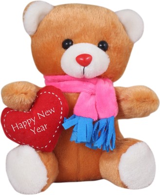 Tickles Brown Handsome Muffler Teddy Wishing Happy New Year Christmas New Year Gift  - 22 cm(Brown)