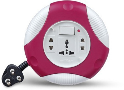 

Milltec 3 Pin Clippy Extension Box (5 Mtr Wire) 3 Socket Surge Protector(Maroon)