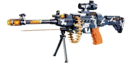 

TOYBIN MUSICAL COMBAT MISSION GUN FOR ARMY WITH FLASHING Lights and Laser Light (Multicolor)