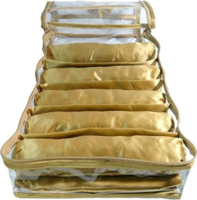 

KINDRED 5 Rods Satin Bangles Jewellery Vanity Box(Gold)