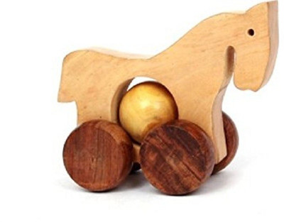 

Craftpoint Toy Horse with Wheels - for Kids & Home Decor(Brown)