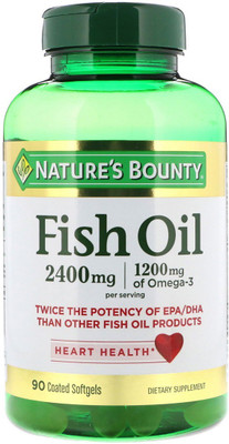 

Nature's Bounty Nature's Bounty, Fish Oil, 2,400 mg, 90 Coated Softgels(90 No)