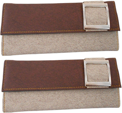 

Saugat Traders Girls Brown, Beige Denim Wallet(10 Card Slots), Beige;brown