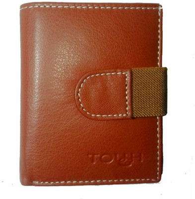 

TOUGH Men Casual Tan Genuine Leather Wallet(12 Card Slots), Cognac