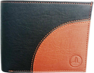 

Kaskay Men Black, Tan Artificial Leather Wallet(3 Card Slots), Black & tanq