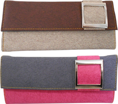 

Saugat Traders Girls Brown, Grey Denim Wallet(10 Card Slots)