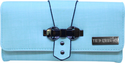 

Tied Ribbons Girls Blue Artificial Leather Wallet(10 Card Slots), Sky blue