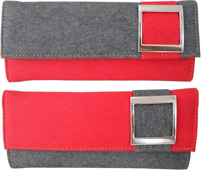 

Saugat Traders Girls Grey, Red Denim Wallet(10 Card Slots)