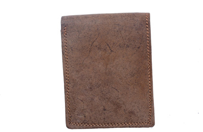 

BLES Men Brown Artificial Leather Wallet(5 Card Slots), Dark brown