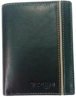 

TOUGH Men Black Genuine Leather Wallet(9 Card Slots)
