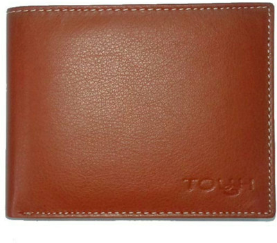 

TOUGH Men Tan Genuine Leather Wallet(7 Card Slots), Cognac