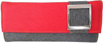 

Saugat Traders Girls Casual, Ethnic, Evening/Party, Formal, Travel, Trendy Red, Grey Denim Wallet(10 Card Slots), Grey;red