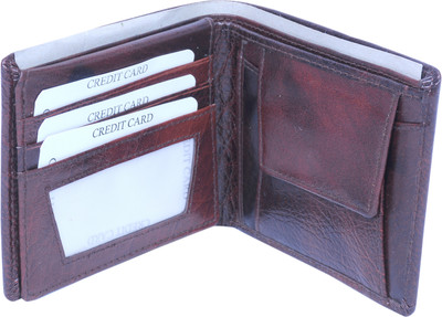 

hanford Men Brown Genuine Leather Wallet(6 Card Slots)