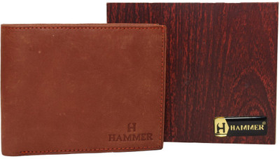 

hammer Men Tan Genuine Leather Wallet(9 Card Slots)