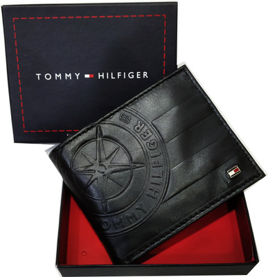 

TOMMY HlLFlGER Men Black Genuine Leather Wallet(6 Card Slots)