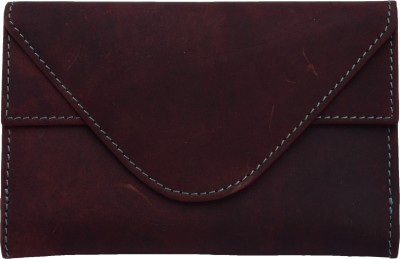 MANDAVA Women Casual Brown Genuine Leather Wallet(8 Card Slots)