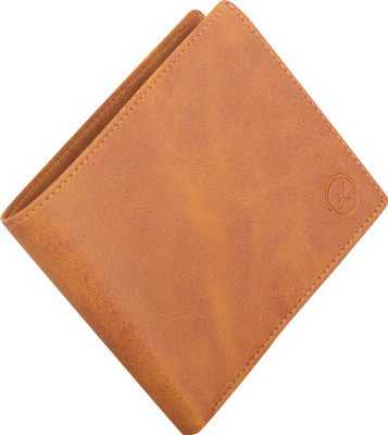 

LIMERENCE Men Tan Genuine Leather Wallet(9 Card Slots)