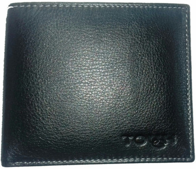 

TOUGH Men Black Genuine Leather Wallet(3 Card Slots)