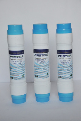 

PRISTINA INLINE KIT -2 CARBON+1 SEDIMENT Solid Filter Cartridge(5, Pack of 3)